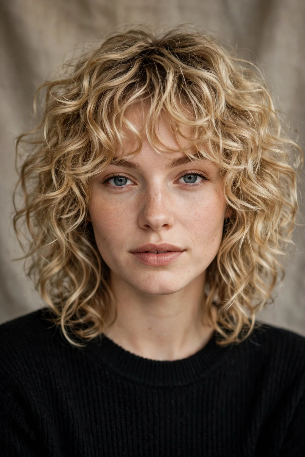 Layered Haircut: 30 Gorgeous Ideas to Try 13 11. Curly Blonde Shag With Soft Layers