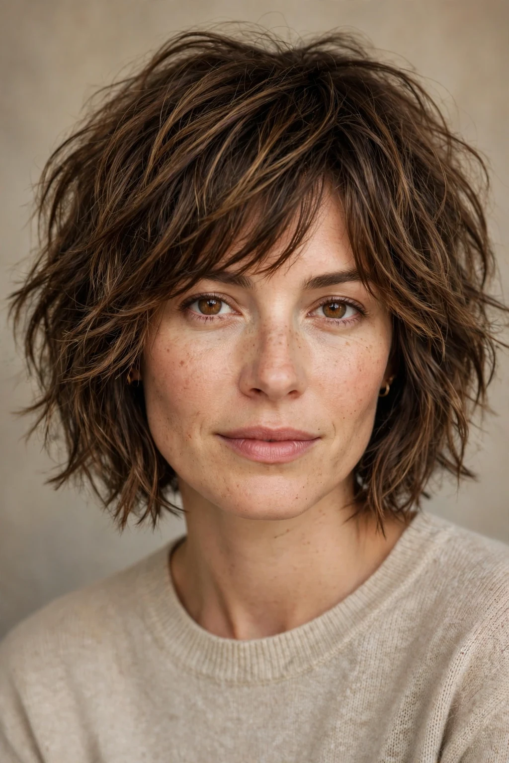 Layered Haircut: 30 Gorgeous Ideas to Try 15 13. Textured Shaggy Bob With Piecey Layers