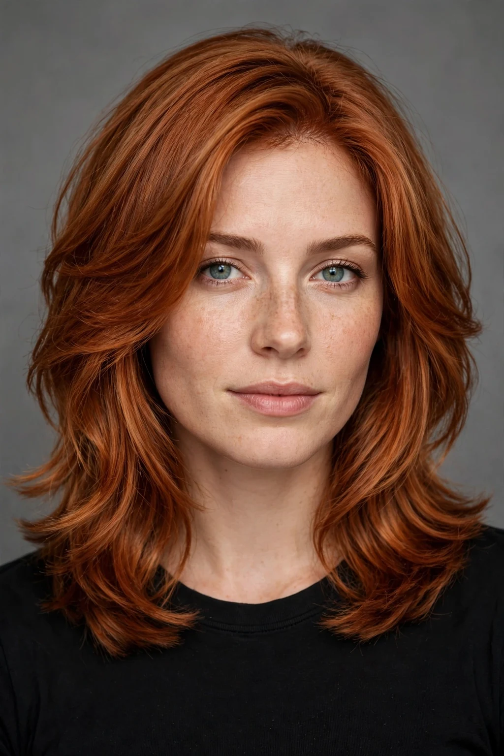Layered Haircut: 30 Gorgeous Ideas to Try 24 22. Warm Ginger Layers, Medium Length