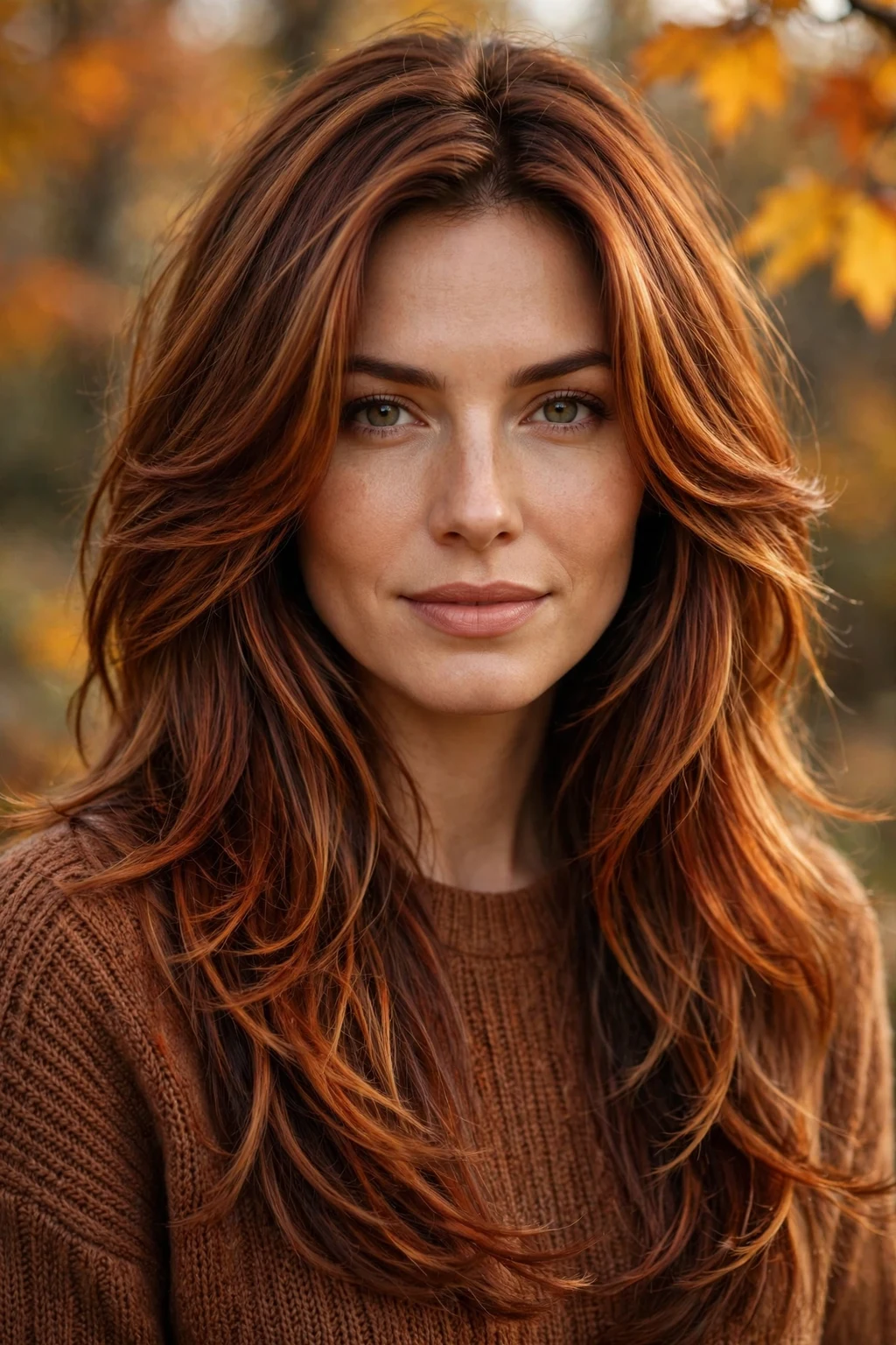 Layered Haircut: 30 Gorgeous Ideas to Try 30 28. Autumn-Toned Layers for Fall
