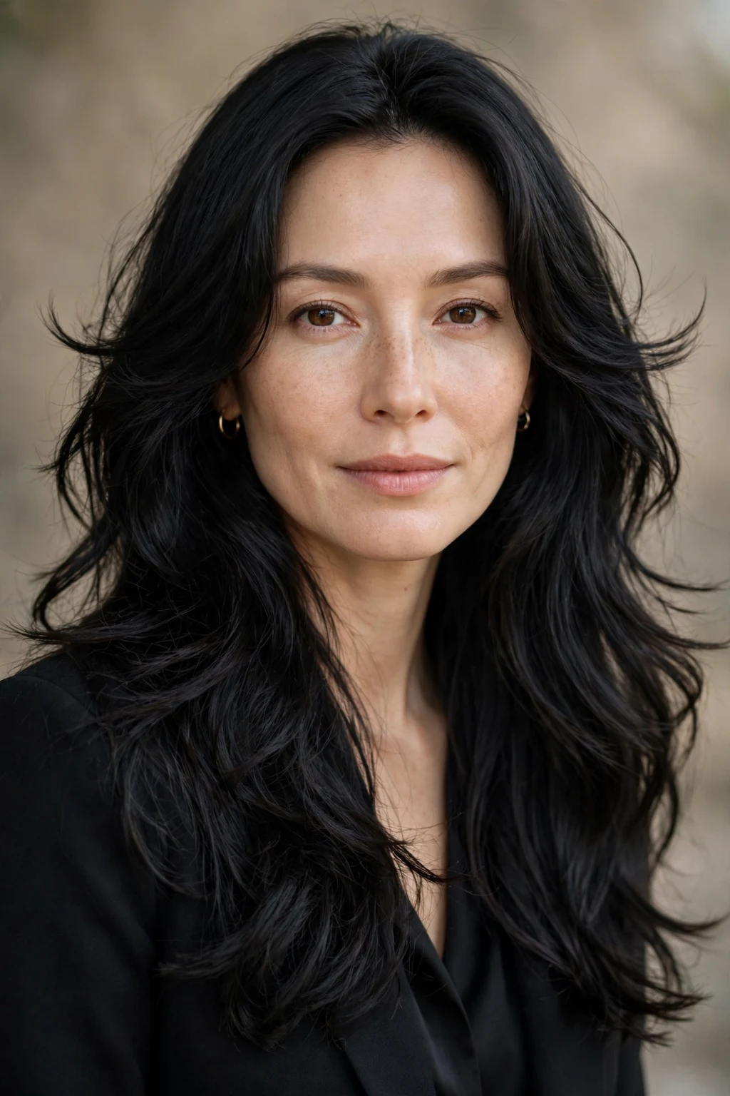 Layered Haircut: 30 Gorgeous Ideas to Try 32 30. Black Waves With Feathered Wispy Layers