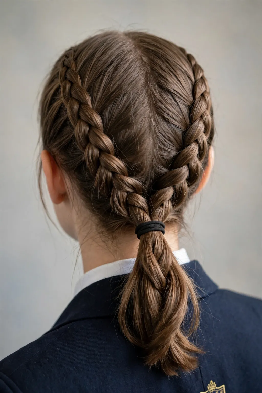Hairstyles for School: 15 Cute Ideas to Try 5 3. Twin French Braids Into a Low Ponytail