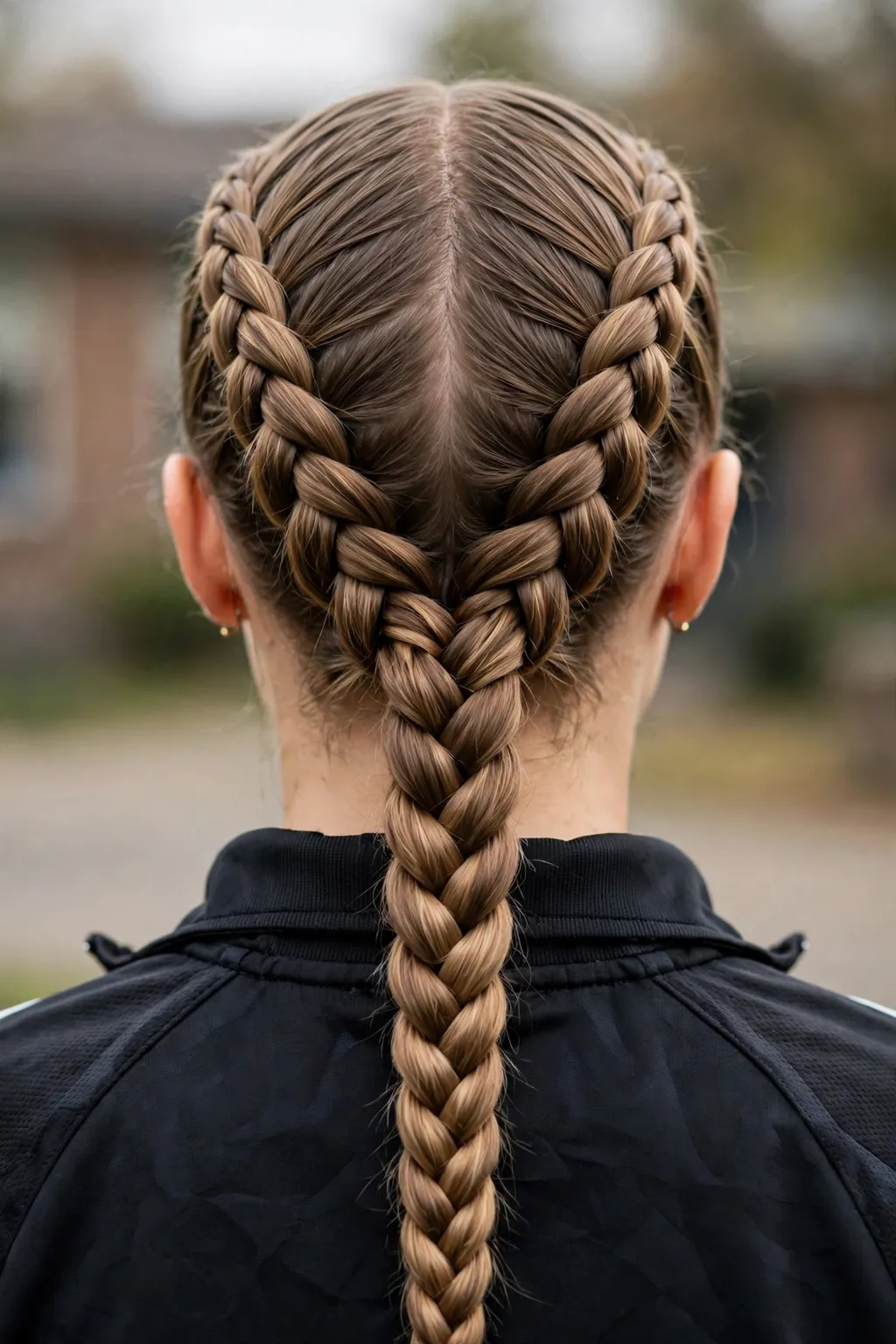 Hairstyles for School: 15 Cute Ideas to Try 15 13. Twin Dutch Braids Merged Into One