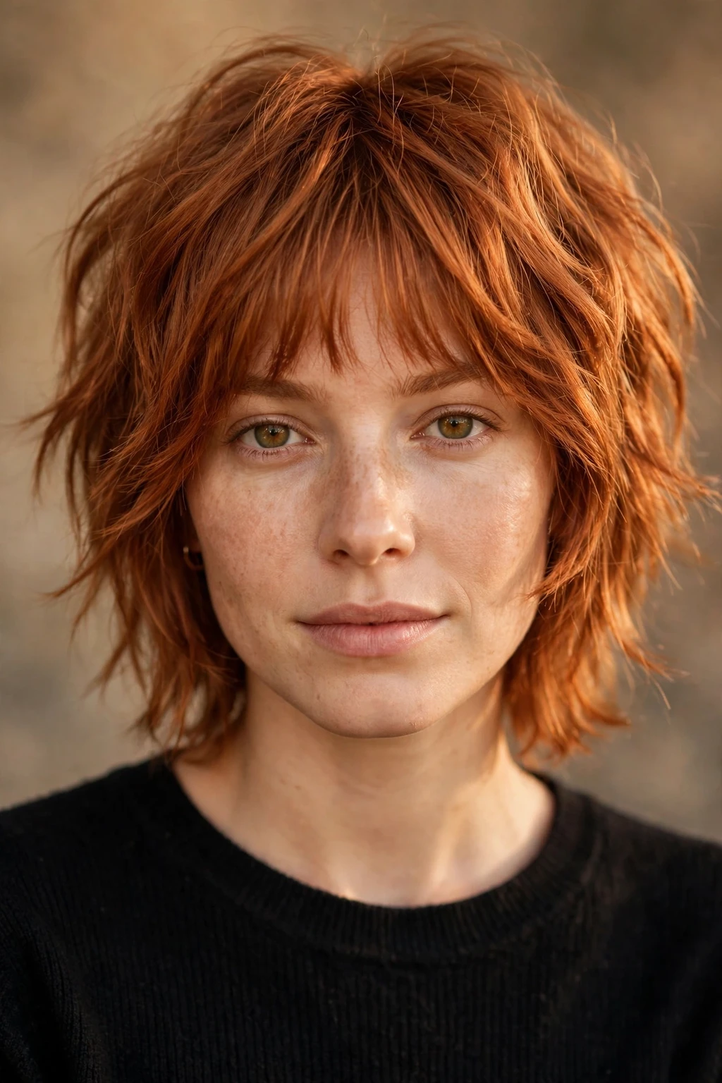 3. Copper Shag With Face-Framing Fringe