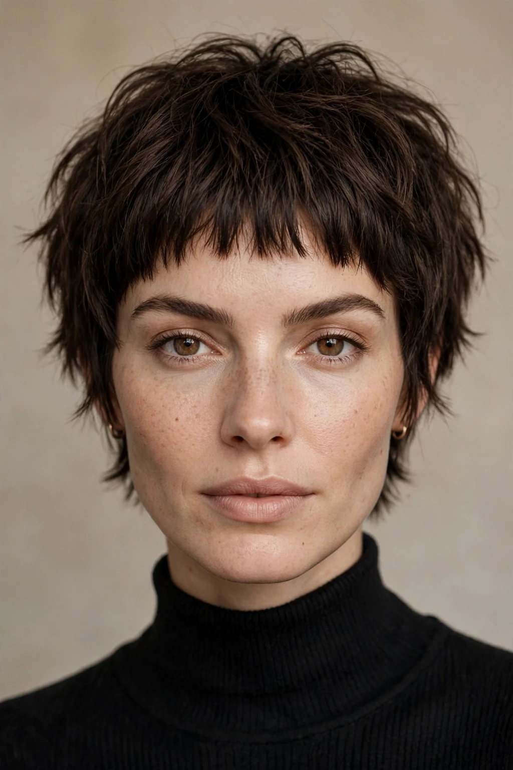 5. Mini Shaggy Bob With Micro Bangs