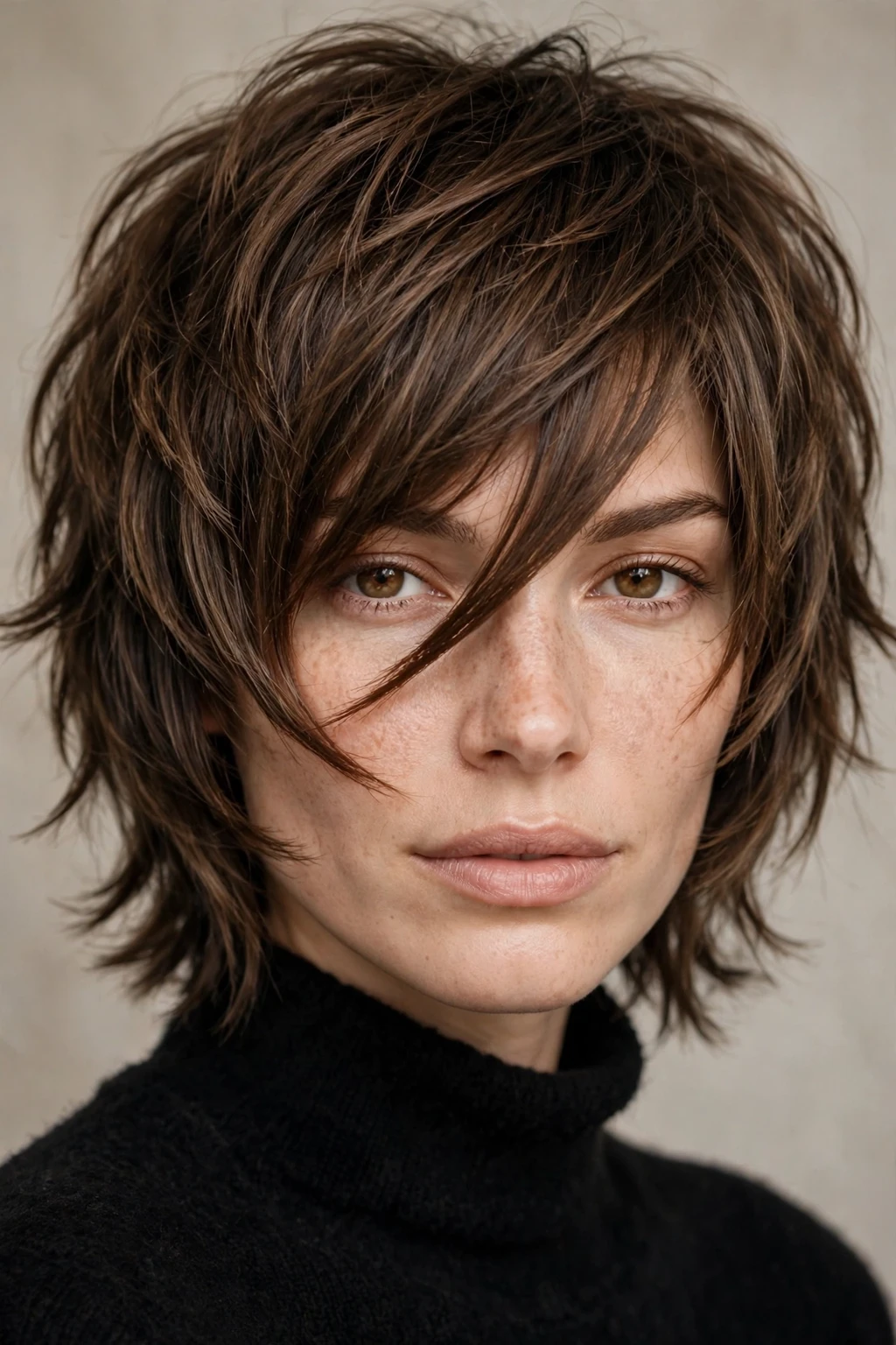 19. Shag With Cheekbone-Skimming Bangs