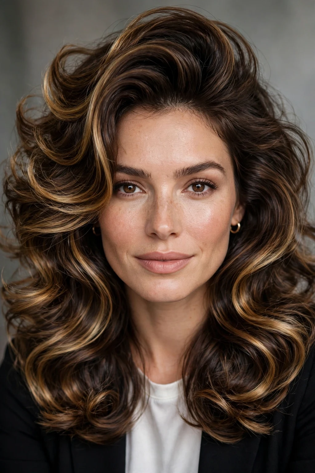 California Brunette: 20 Gorgeous Ideas to Try 4 2. Bouncy Blowout with Balayage Dimension