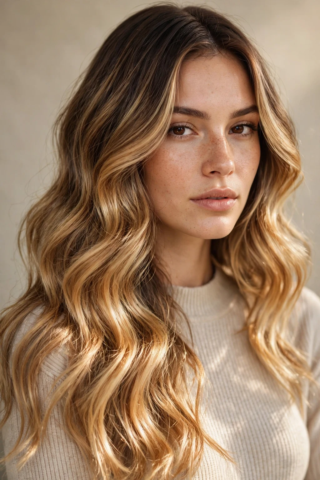California Brunette: 20 Gorgeous Ideas to Try 8 6. Golden Balayage with Sunlit Ends