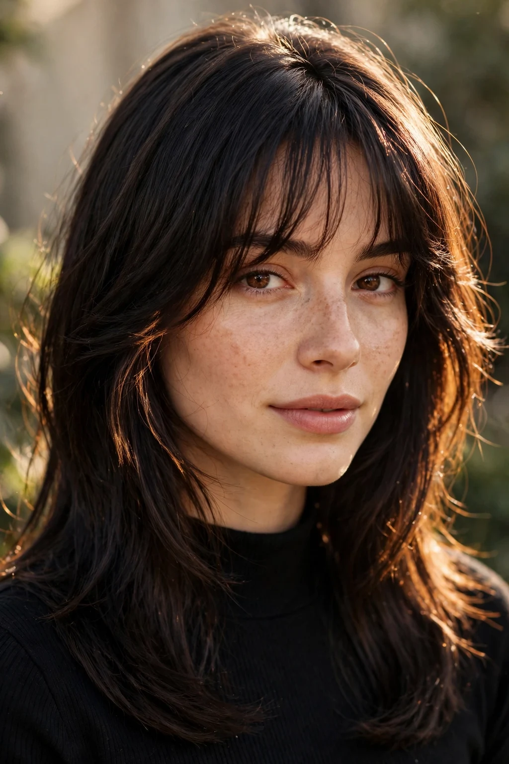 California Brunette: 20 Gorgeous Ideas to Try 11 9. Deep Brunette with Face-Framing Bangs