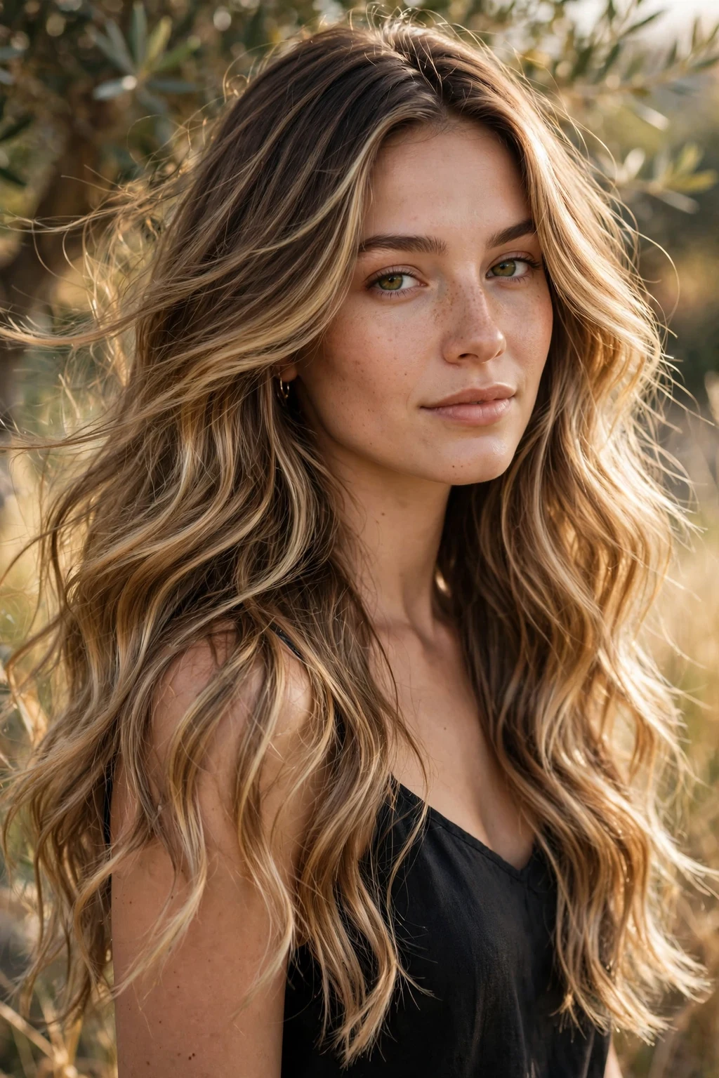 California Brunette: 20 Gorgeous Ideas to Try 15 13. Sun-Kissed Balayage on Flowing Waves
