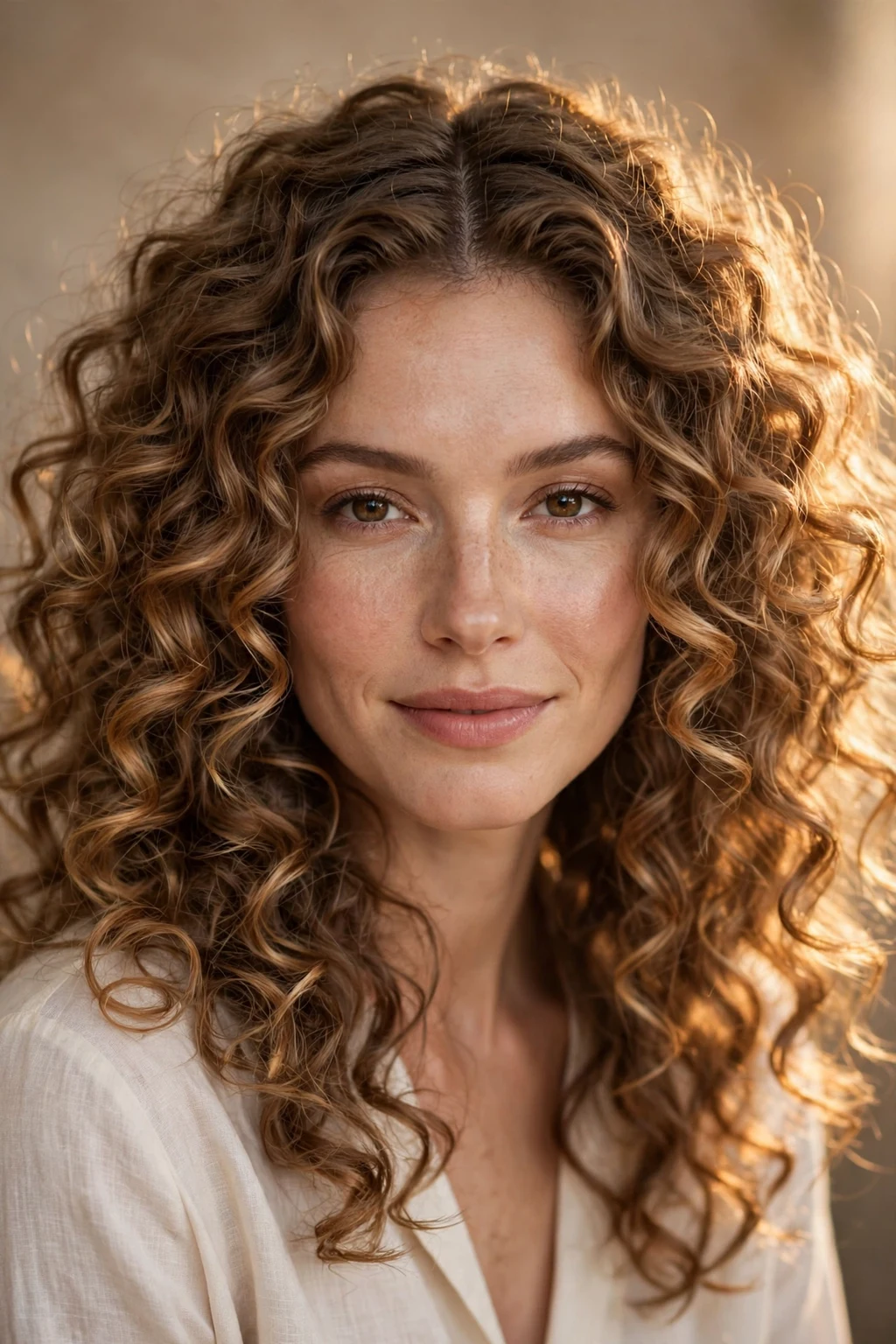 California Brunette: 20 Gorgeous Ideas to Try 20 18. Center-Parted Curls in Light Brown