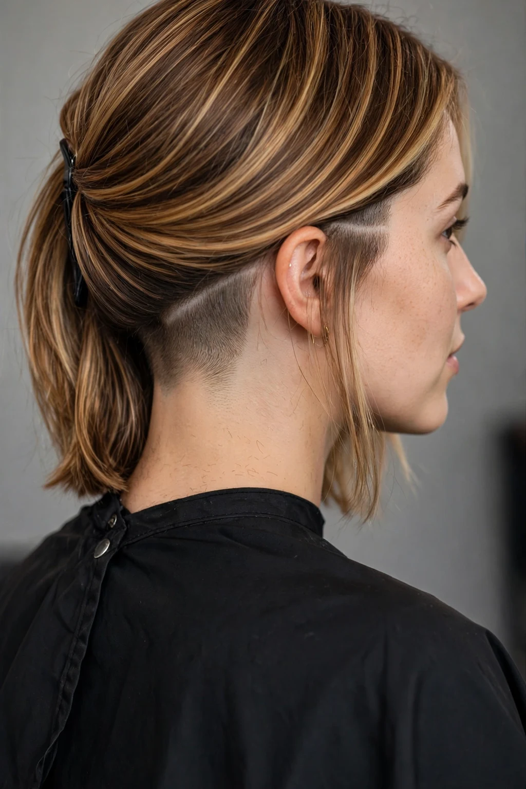 3. Sun-Kissed Balayage Bob With an Undercut