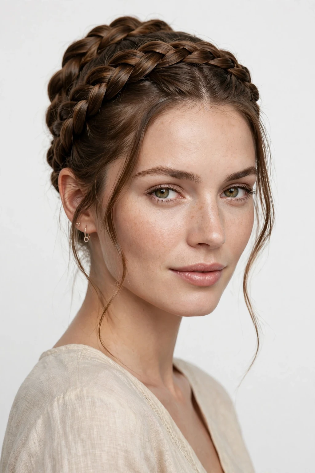 6. Braided Crown Updo