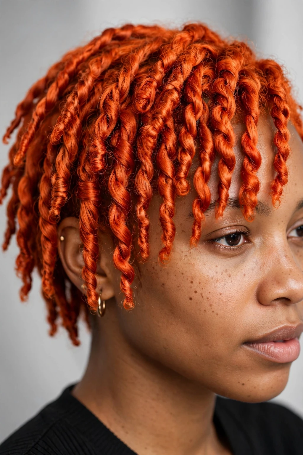 4. Textured Ginger Short Locs