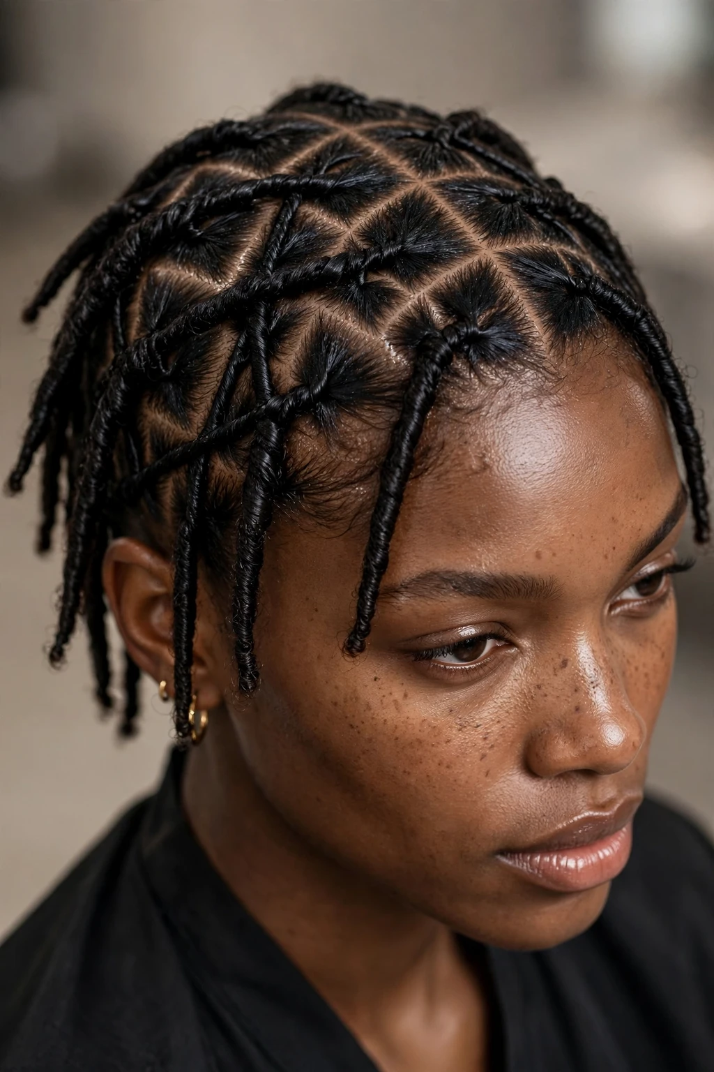11. Crisscross Braided Short Locs