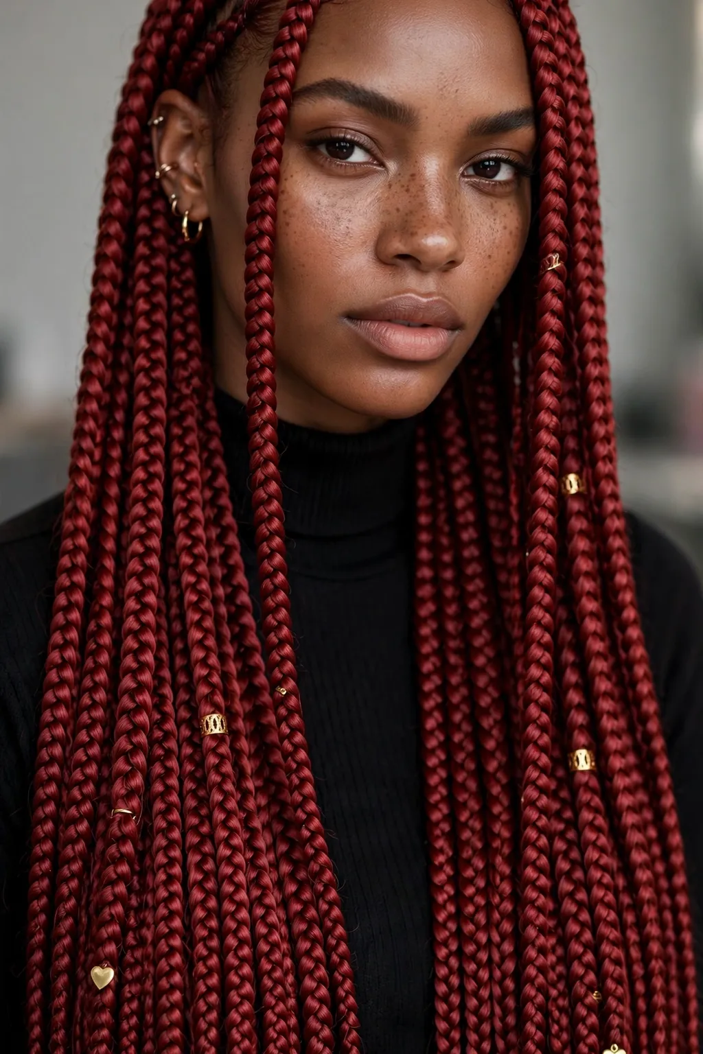 12. Red Braided Style