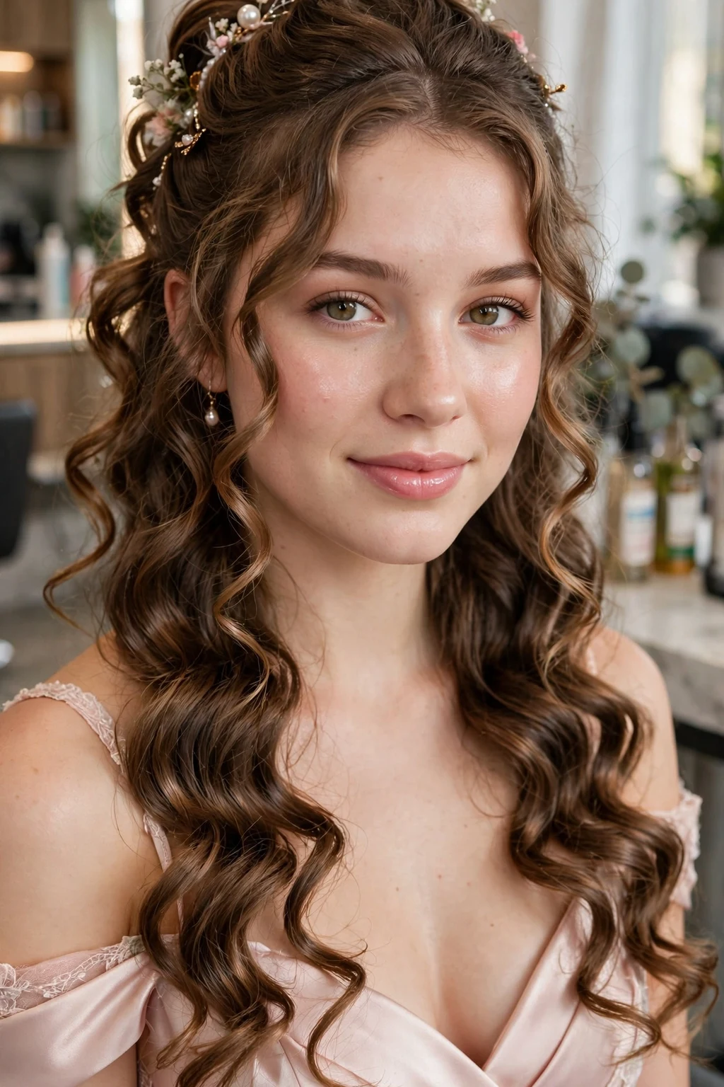 Prom Hairstyles: 20 Gorgeous Ideas to Try 22 20. Half-Up Half-Down Curly Hair