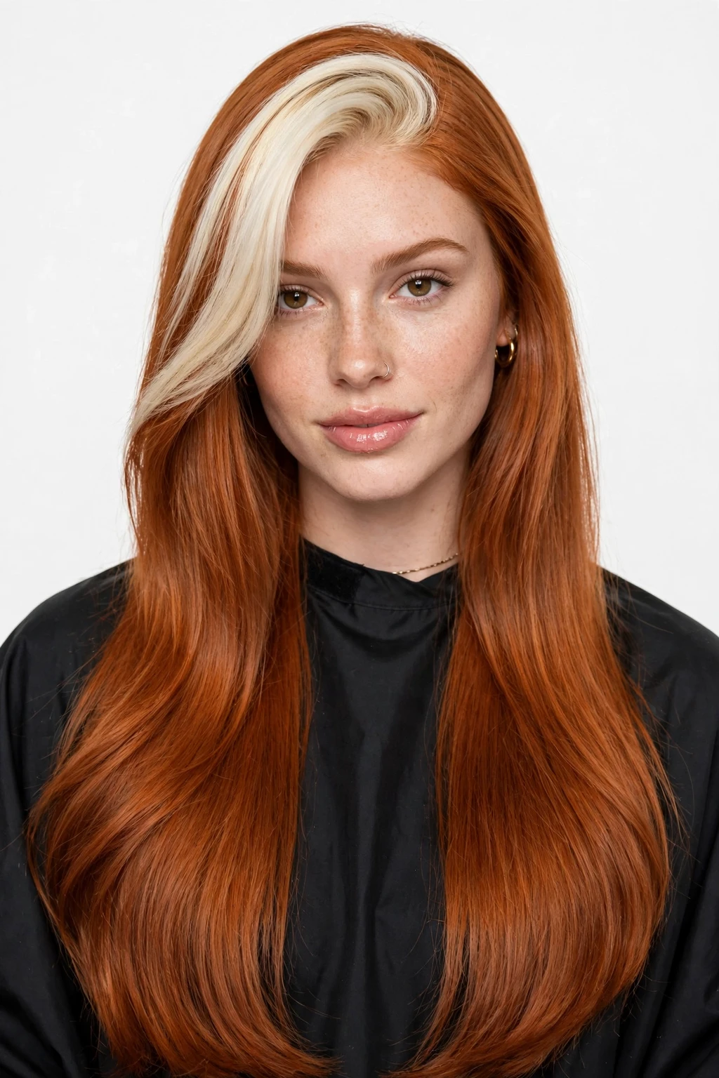 4. Blonde Stripe on Copper Ginger Hair
