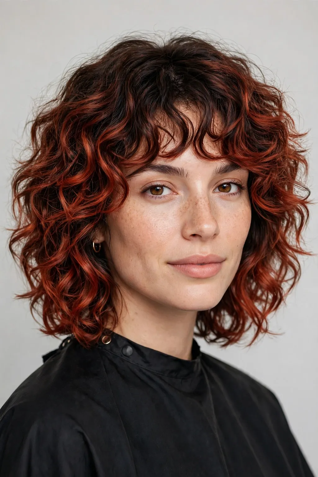 Medium Shag Haircuts: 25 Stylish Ideas to Try 13 11. Curly Shag on Duo-Toned Hair