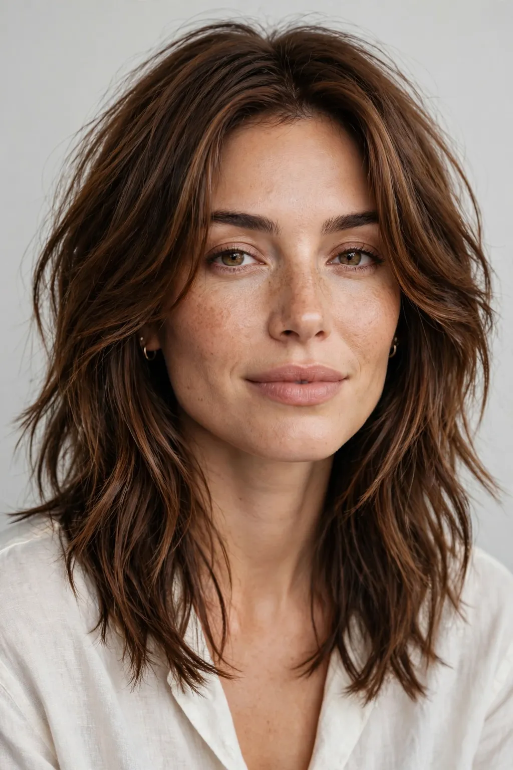 Medium Shag Haircuts: 25 Stylish Ideas to Try 17 15. Tousled Shag With Face-Framing Layers