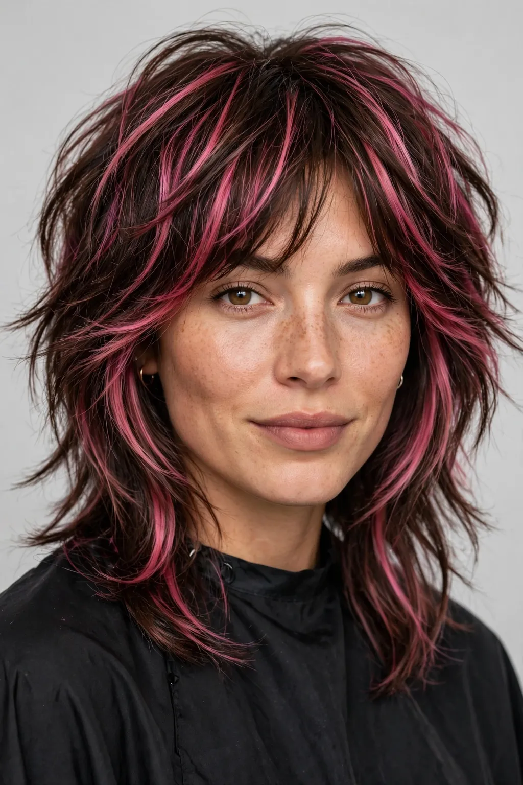 Medium Shag Haircuts: 25 Stylish Ideas to Try 25 23. Medium Shag With Pink Highlights