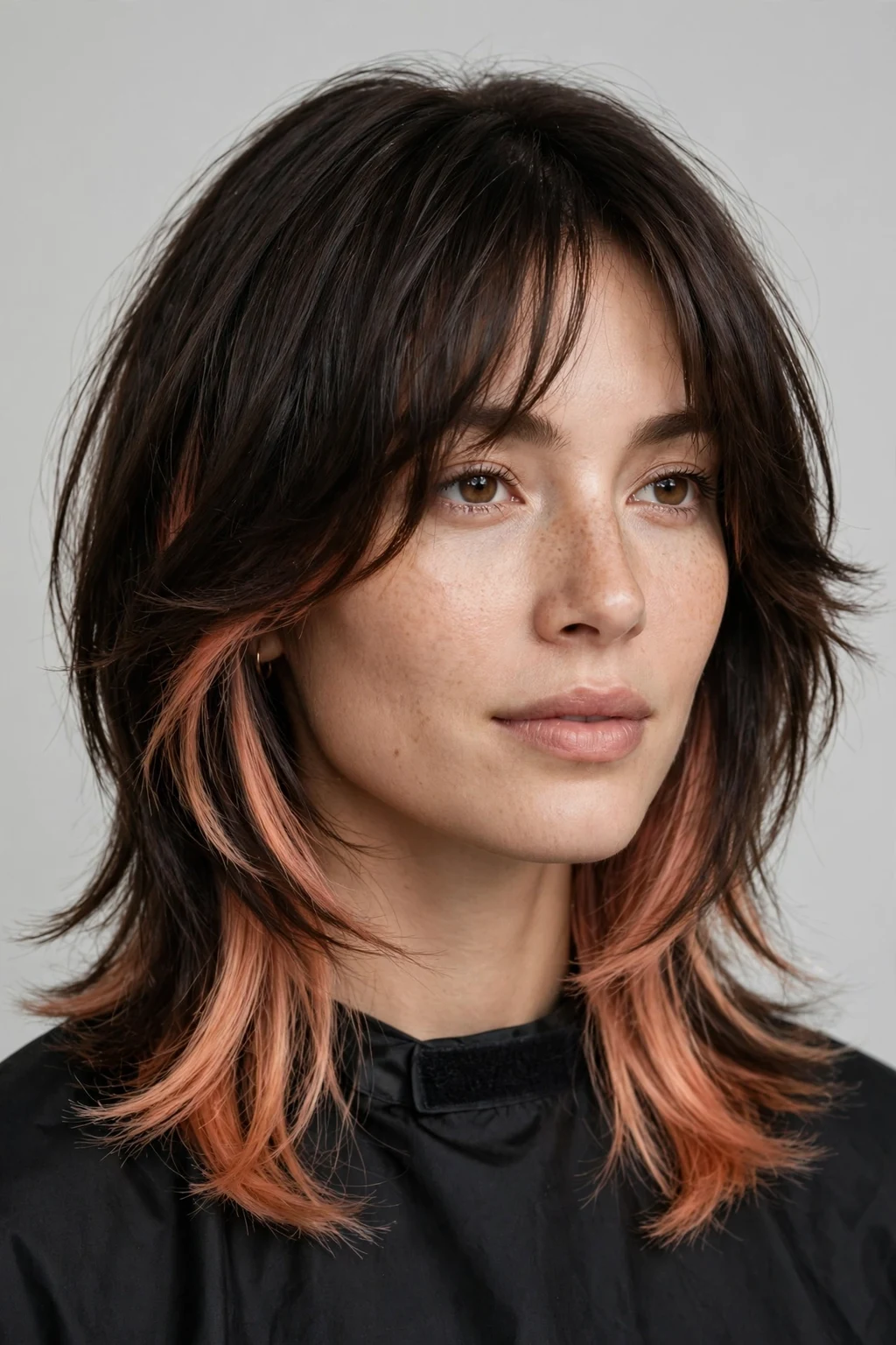 Kitty Cut: 15 Stylish Ideas to Try 3 1. Kitty Cut With Peachy Underglow