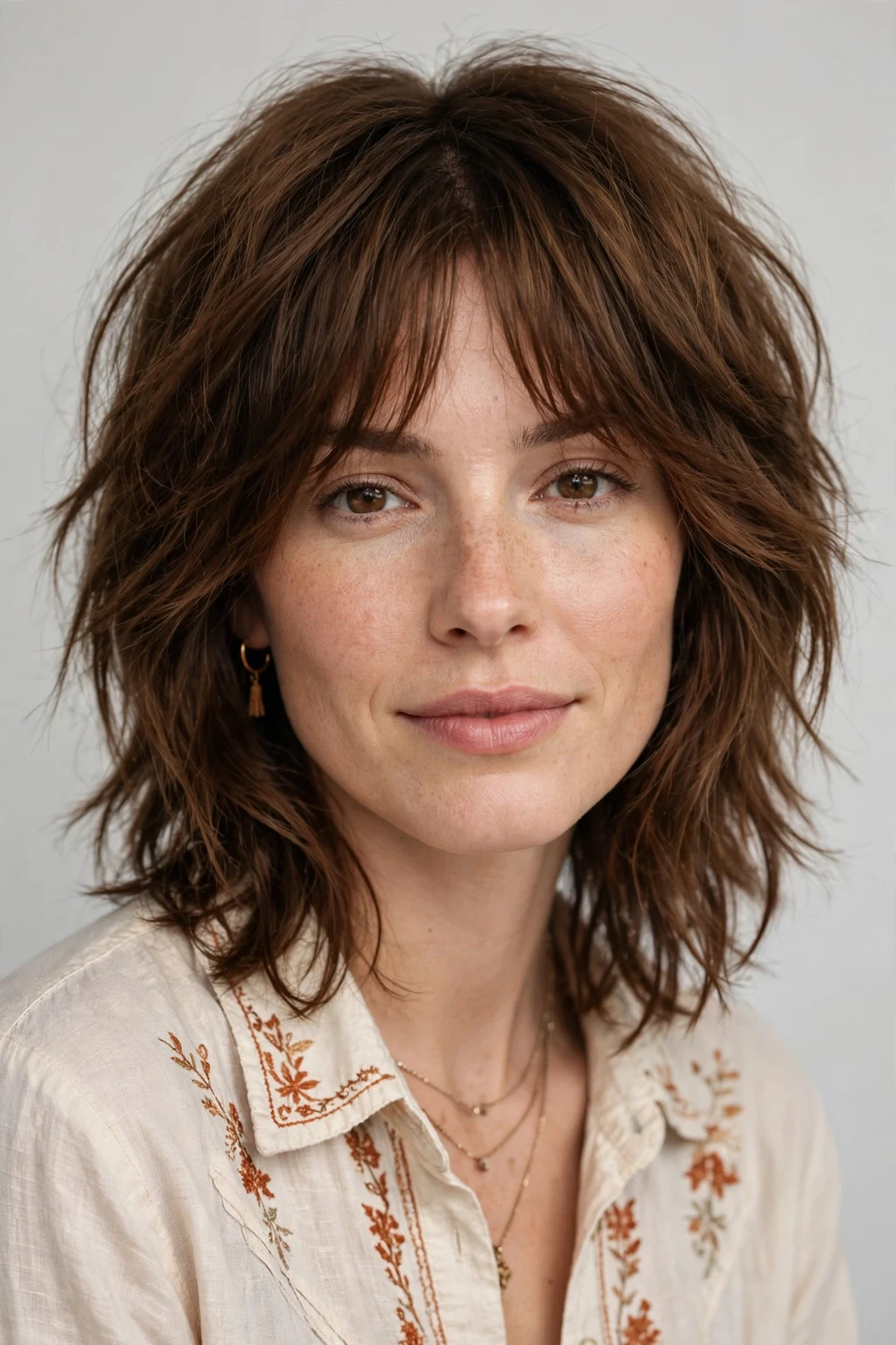Kitty Cut: 15 Stylish Ideas to Try 7 5. Shaggy Brown Kitty Cut