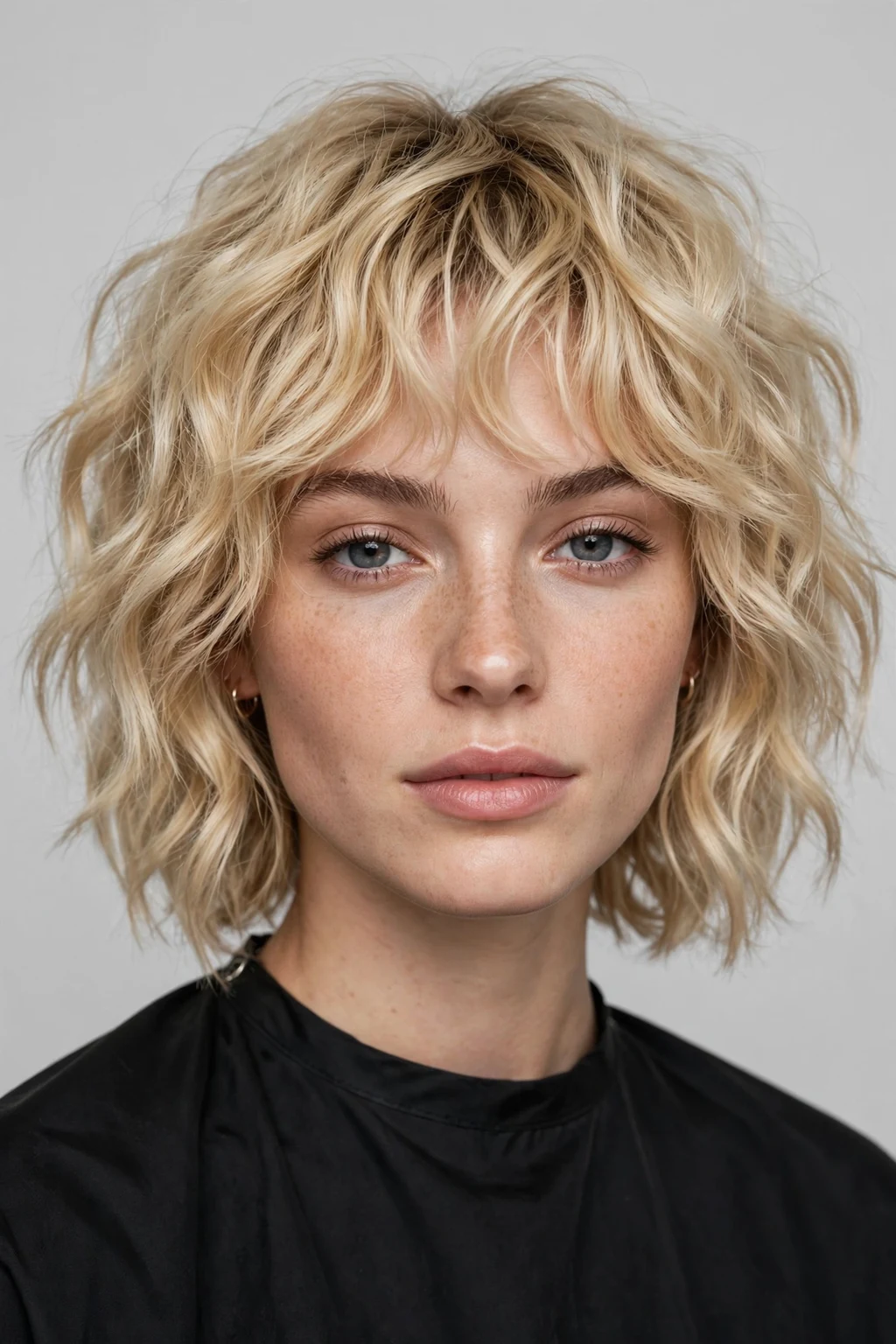 Kitty Cut: 15 Stylish Ideas to Try 14 12. Choppy Wavy Blonde Kitty Cut