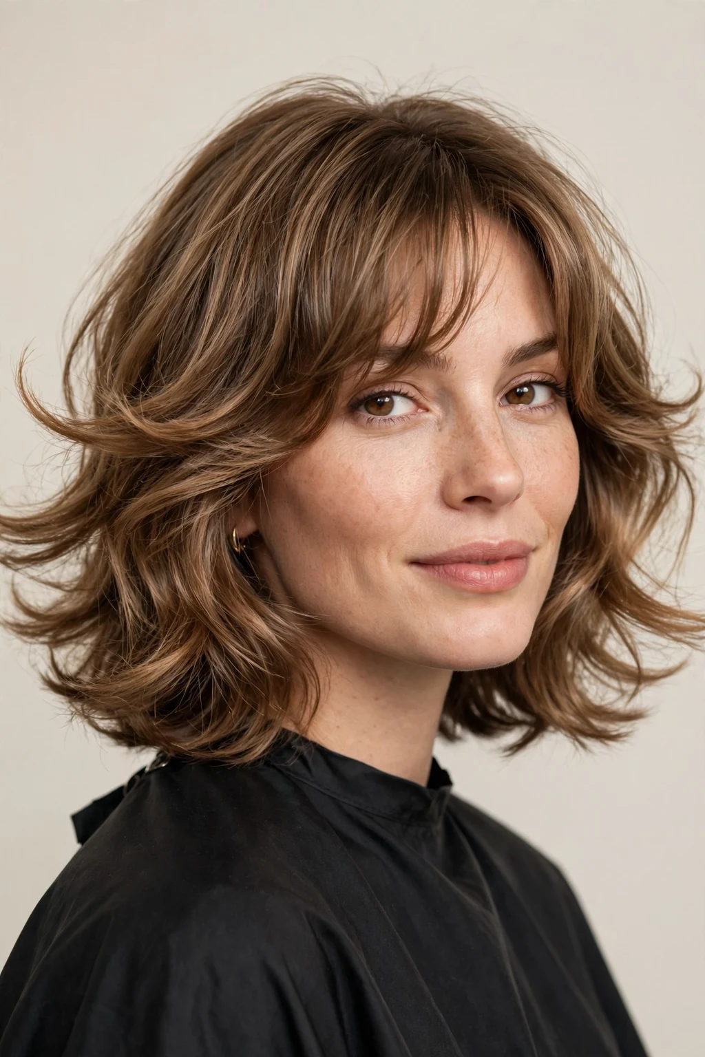 Kitty Cut: 15 Stylish Ideas to Try 15 13. Light Brown Kitty Cut With Flicks