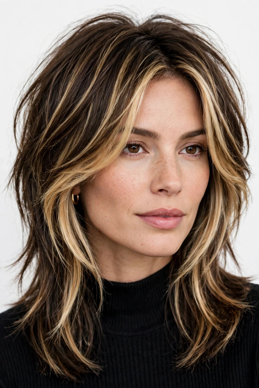 Long Shag: 25 Stylish Ideas to Try 15 13. Choppy Layered Long Shag With Blonde Highlights