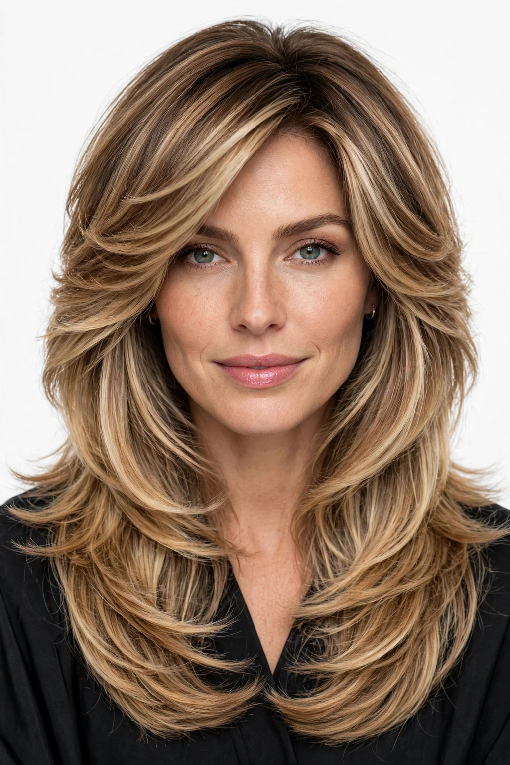 Long Shag: 25 Stylish Ideas to Try 26 24. Blown Out Butterfly Shag on Long Bronde Hair