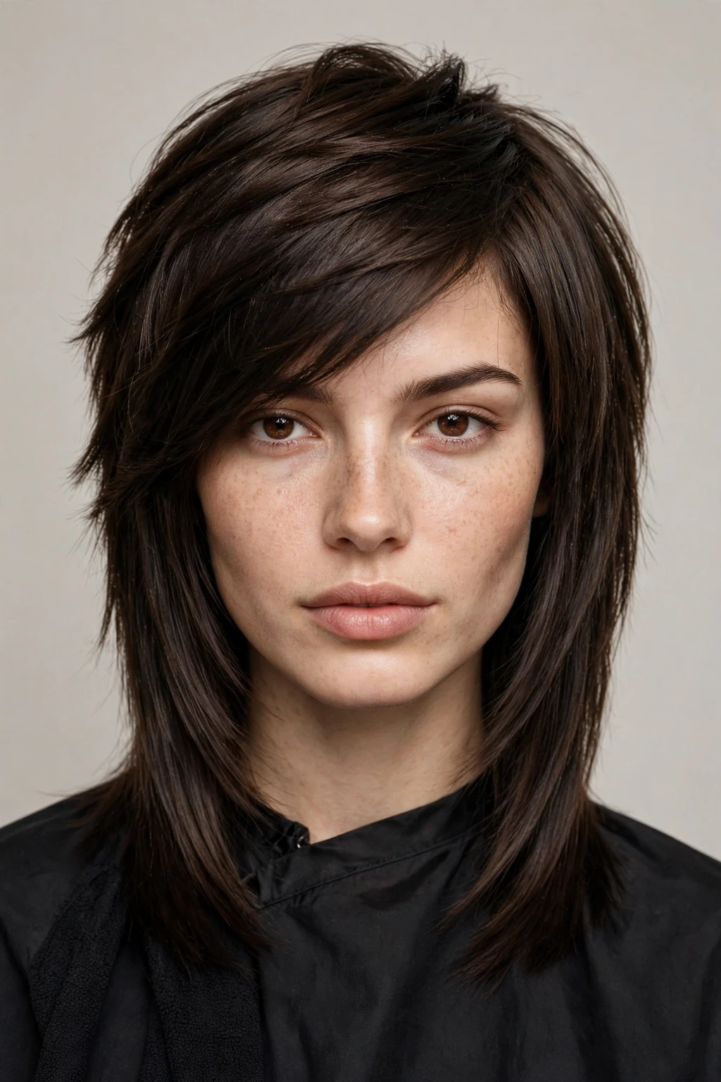 Wolf Cut: 27 Trendy Ideas to Try 10 8. Straight Wolf Cut