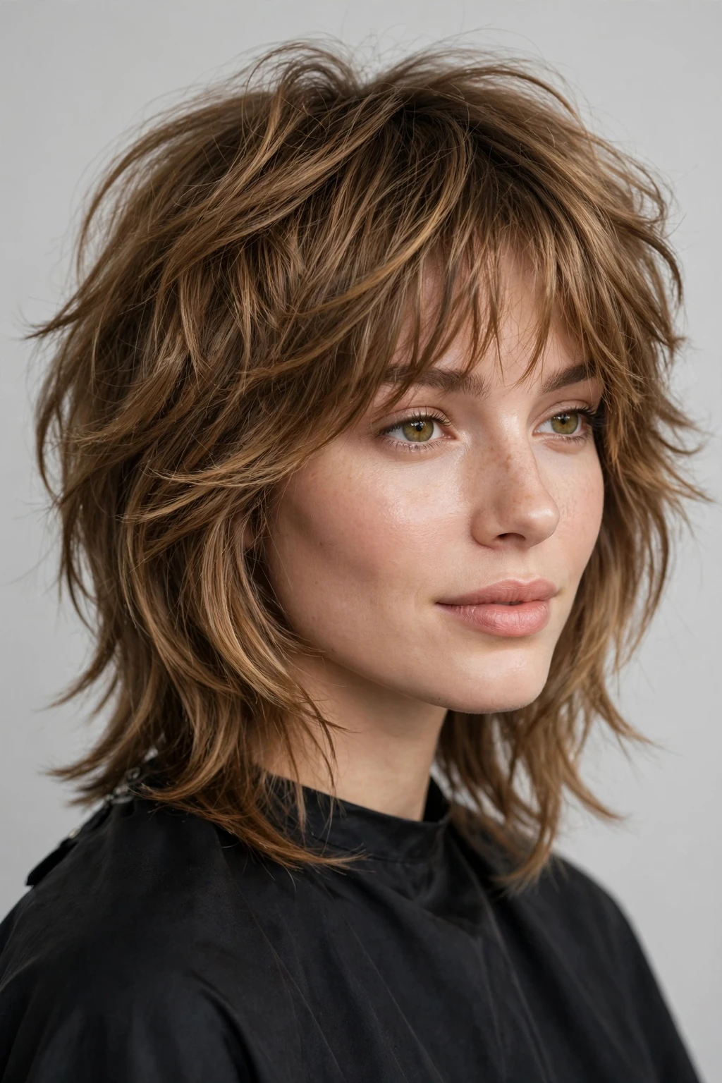 Wolf Cut: 27 Trendy Ideas to Try 12 10. Wolf Cut with Wispy Bangs