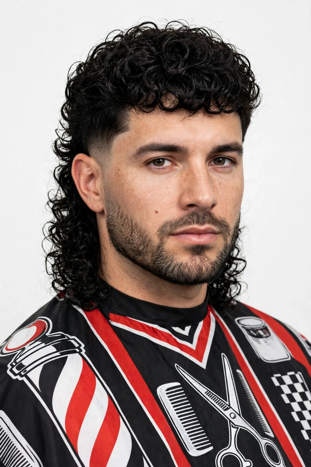 Subtle Mullet for Men: 15 Cool Ideas to Try 7 5. Black Mullet Perm With Sharp Fade