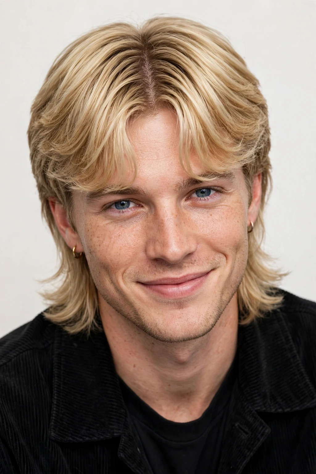 Subtle Mullet for Men: 15 Cool Ideas to Try 9 7. Blonde Mullet With Razor Cut and Curtain Bangs