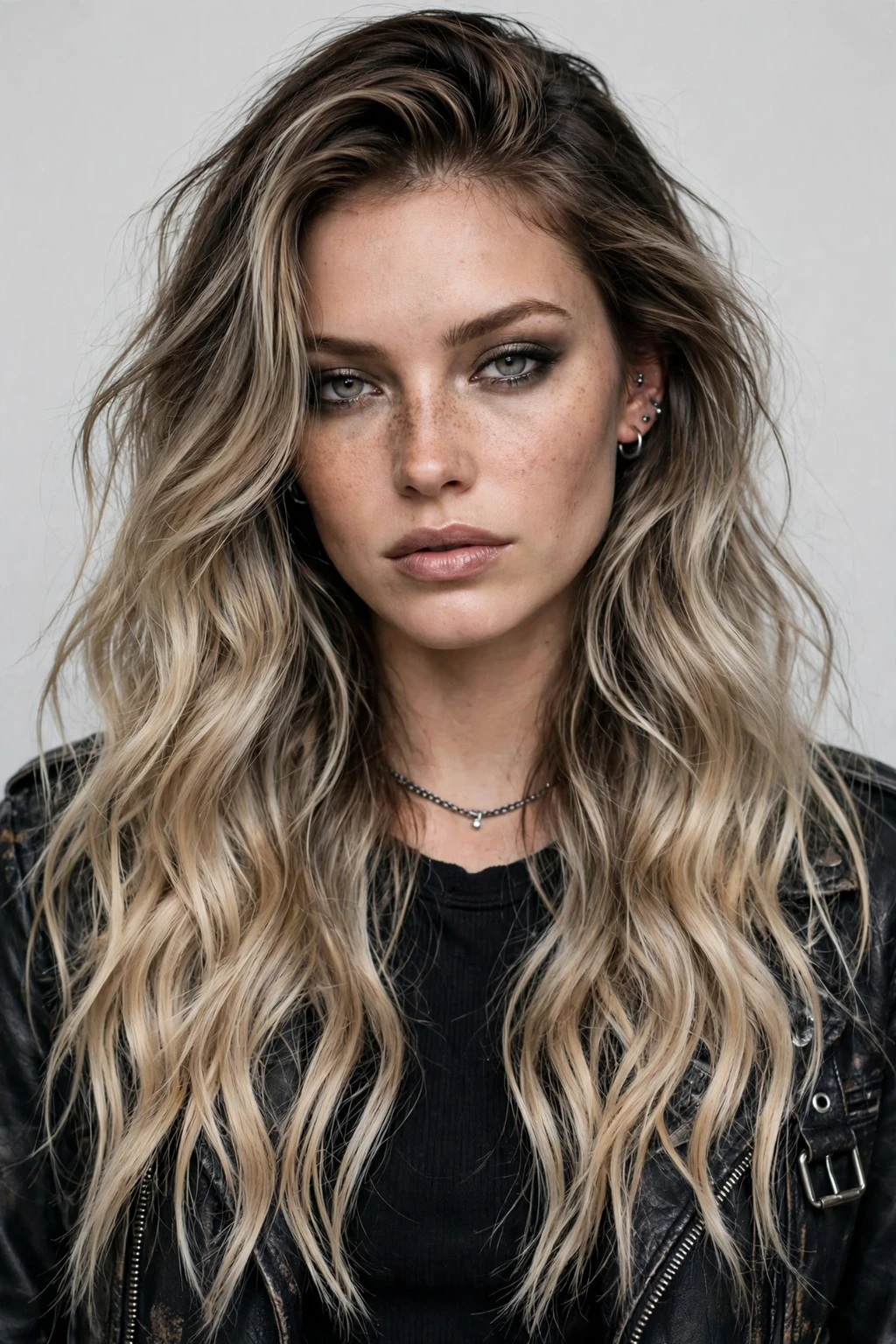 1. Smoky Blonde Undone Waves