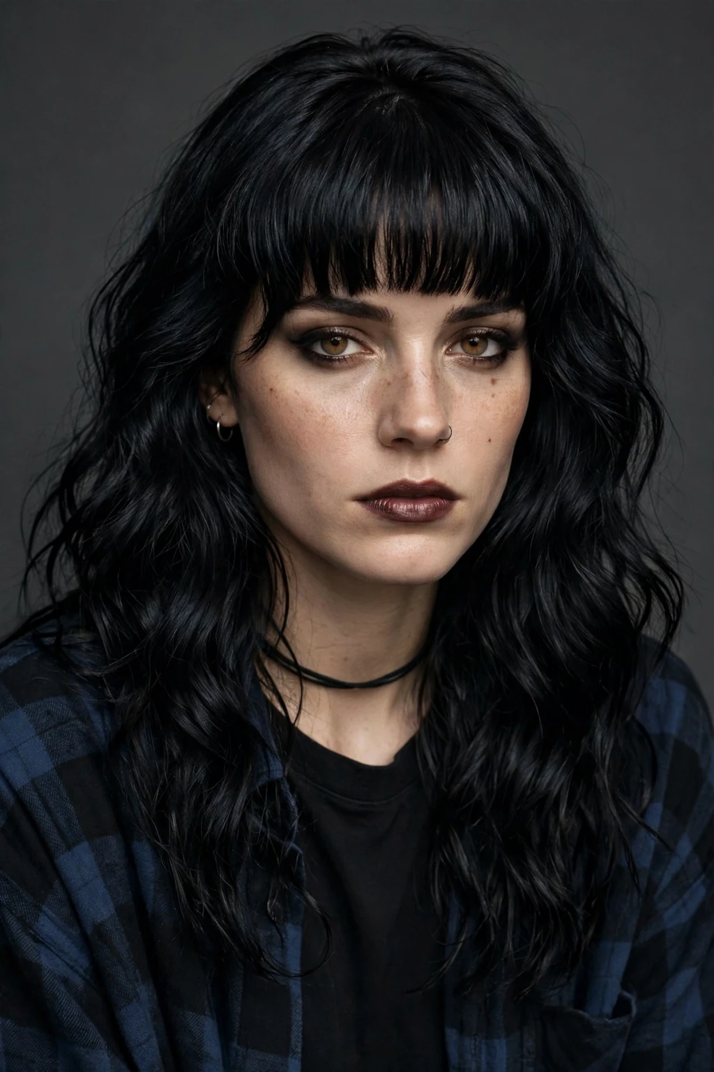 3. Raven Waves With Heavy Bangs