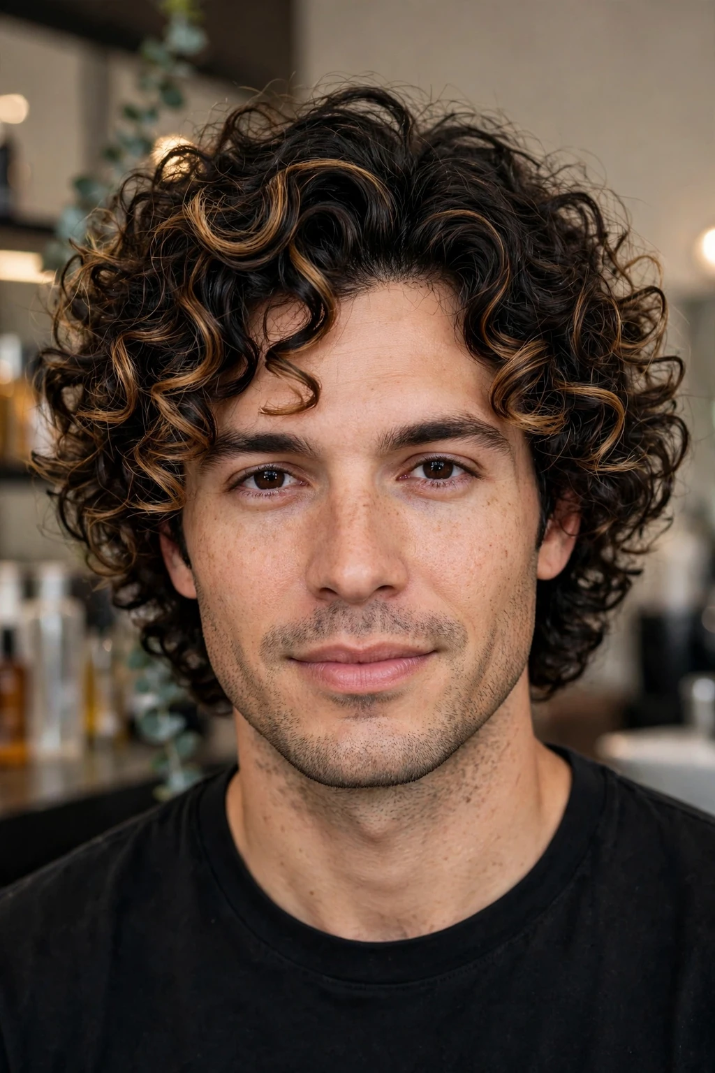 Curly Hair Men: 15 Cool Ideas to Try 6 4. Duo-Toned Thick Curls