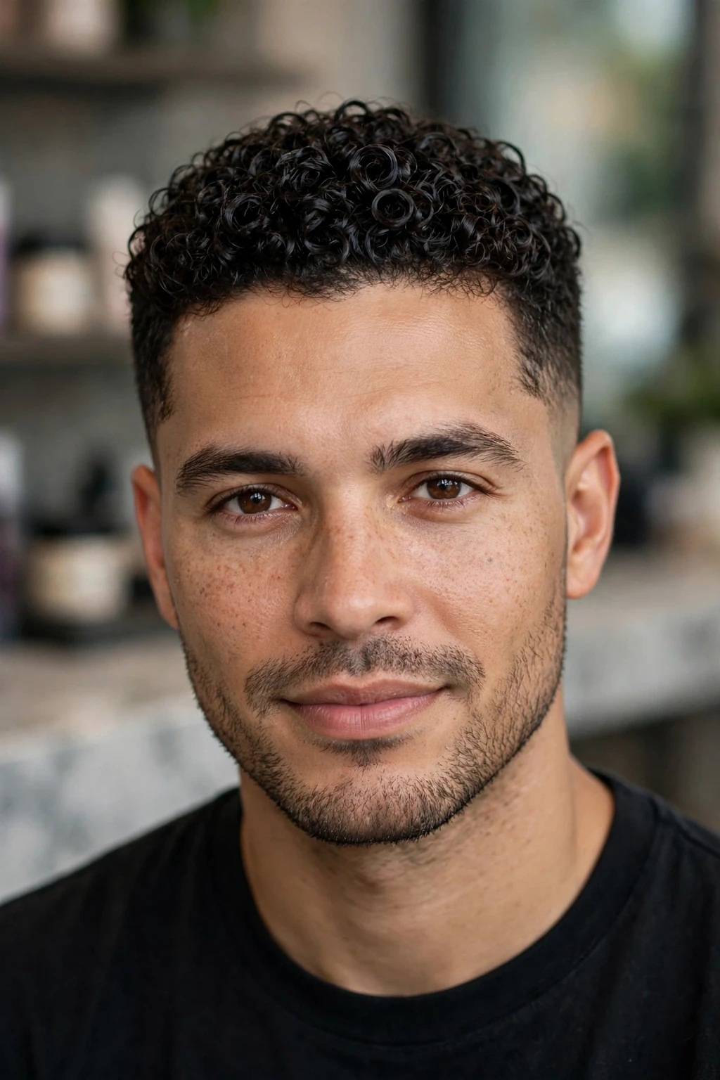 Curly Hair Men: 15 Cool Ideas to Try 10 8. Textured Crop With Curly Coils