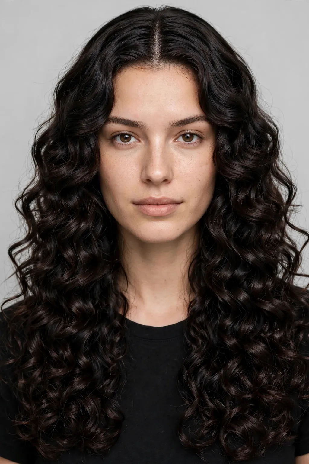 17. Long Curly Wolf Cut with No Bangs