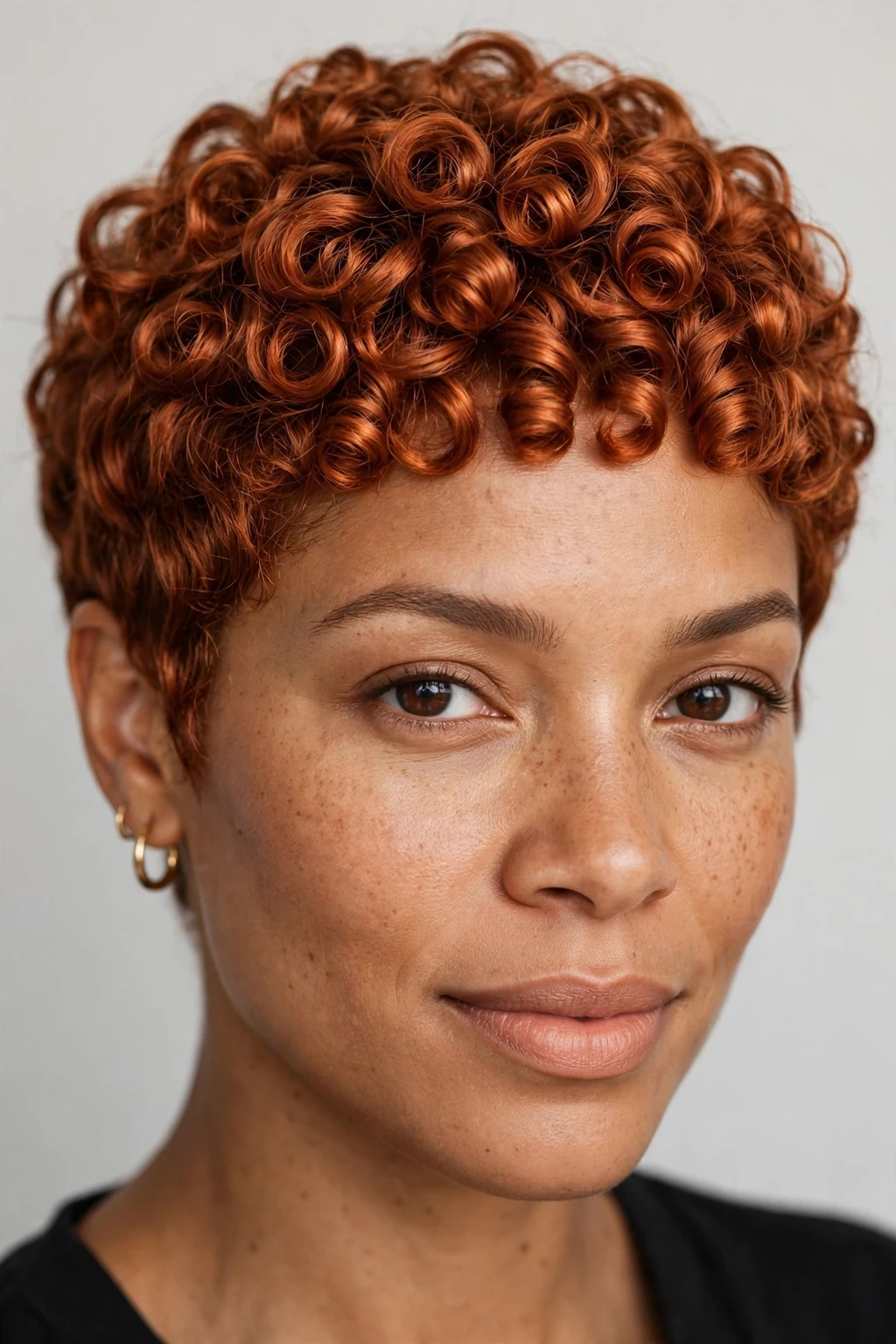 Curly Pixie Cut: 15 Cool Ideas to Try 4 2. Copper Coil Pixie