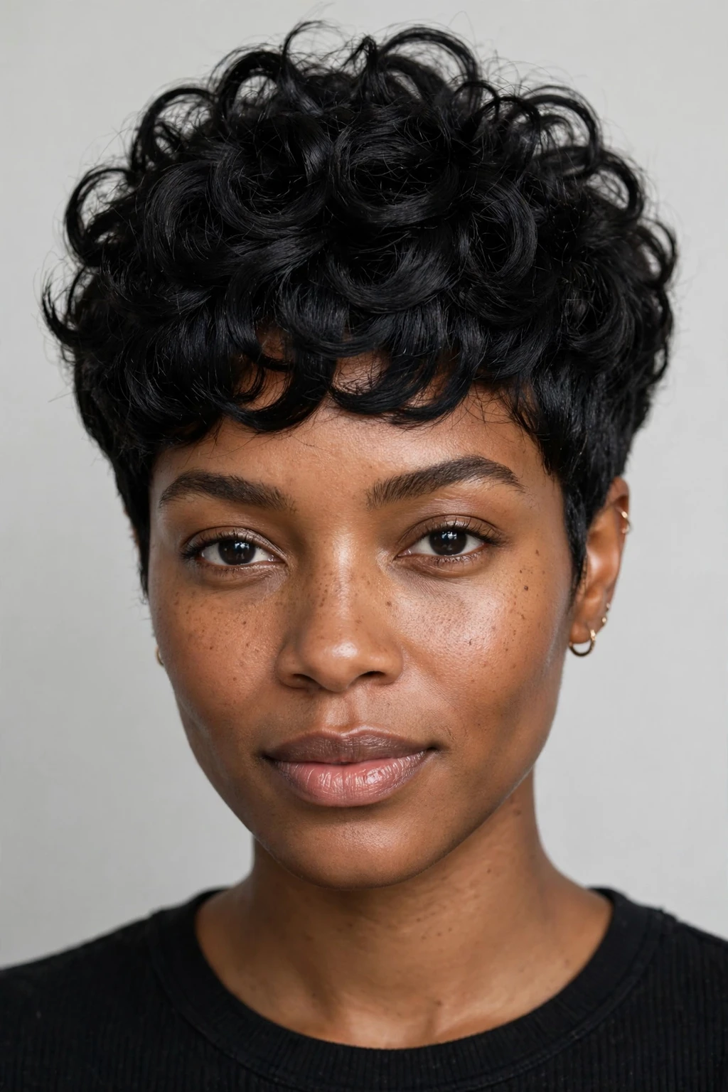 Curly Pixie Cut: 15 Cool Ideas to Try 5 3. Kinky Black Pixie