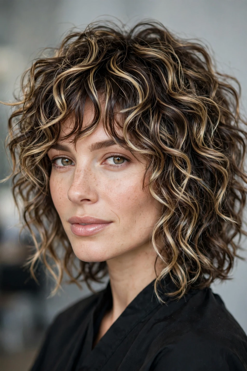 Curly Shag: 15 Cool Ideas to Try 7 5. Textured Tousled Shag With Dual-Tone Curls