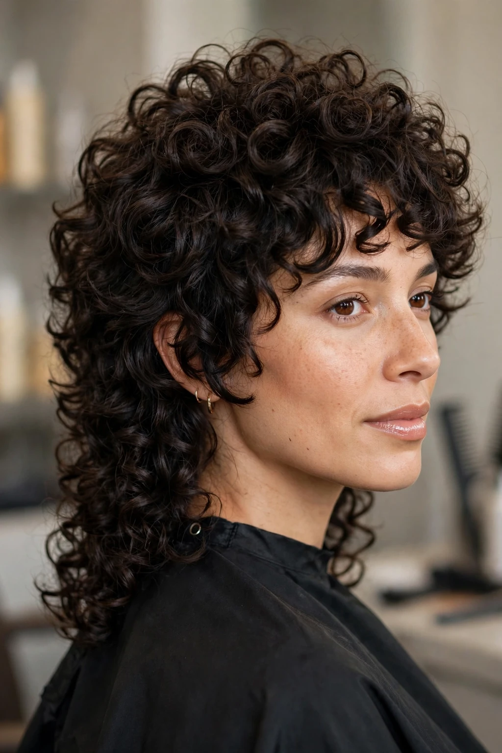 Curly Shag: 15 Cool Ideas to Try 12 10. Medium Coiled Shullet