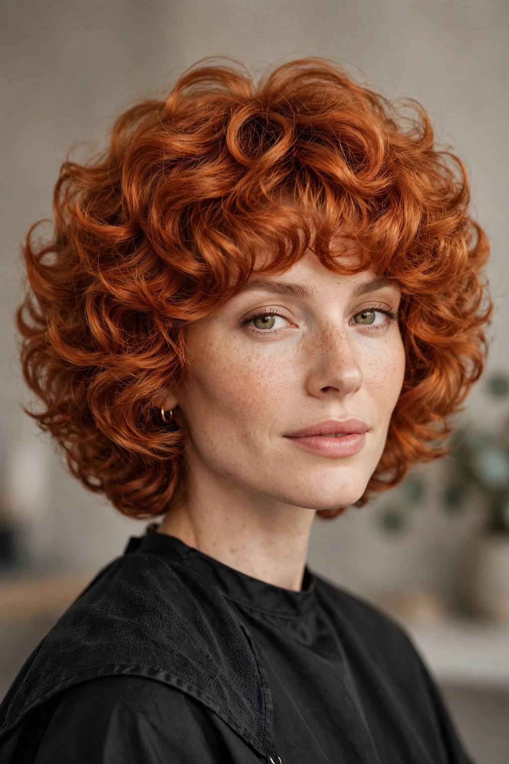 Curly Shag: 15 Cool Ideas to Try 14 12. Fluffy Copper Rounded Shag