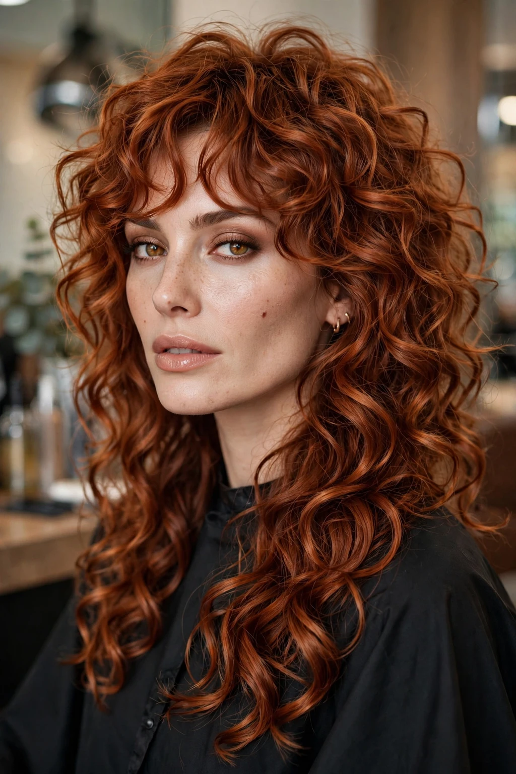 Curly Shag: 15 Cool Ideas to Try 16 14. Tousled Copper Spiral Shag