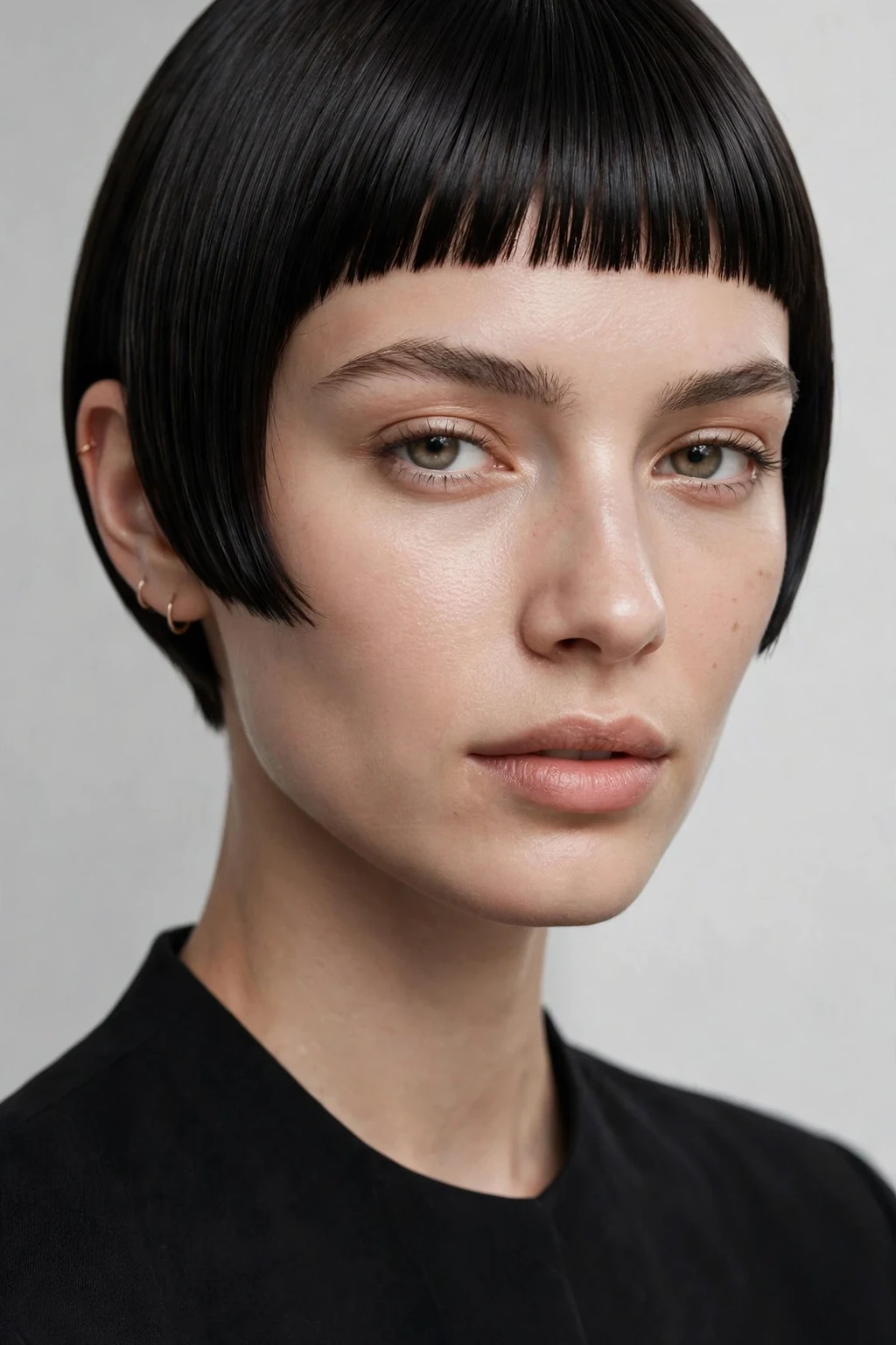 13. Razor Cut Tiny Bob With Micro Bangs
