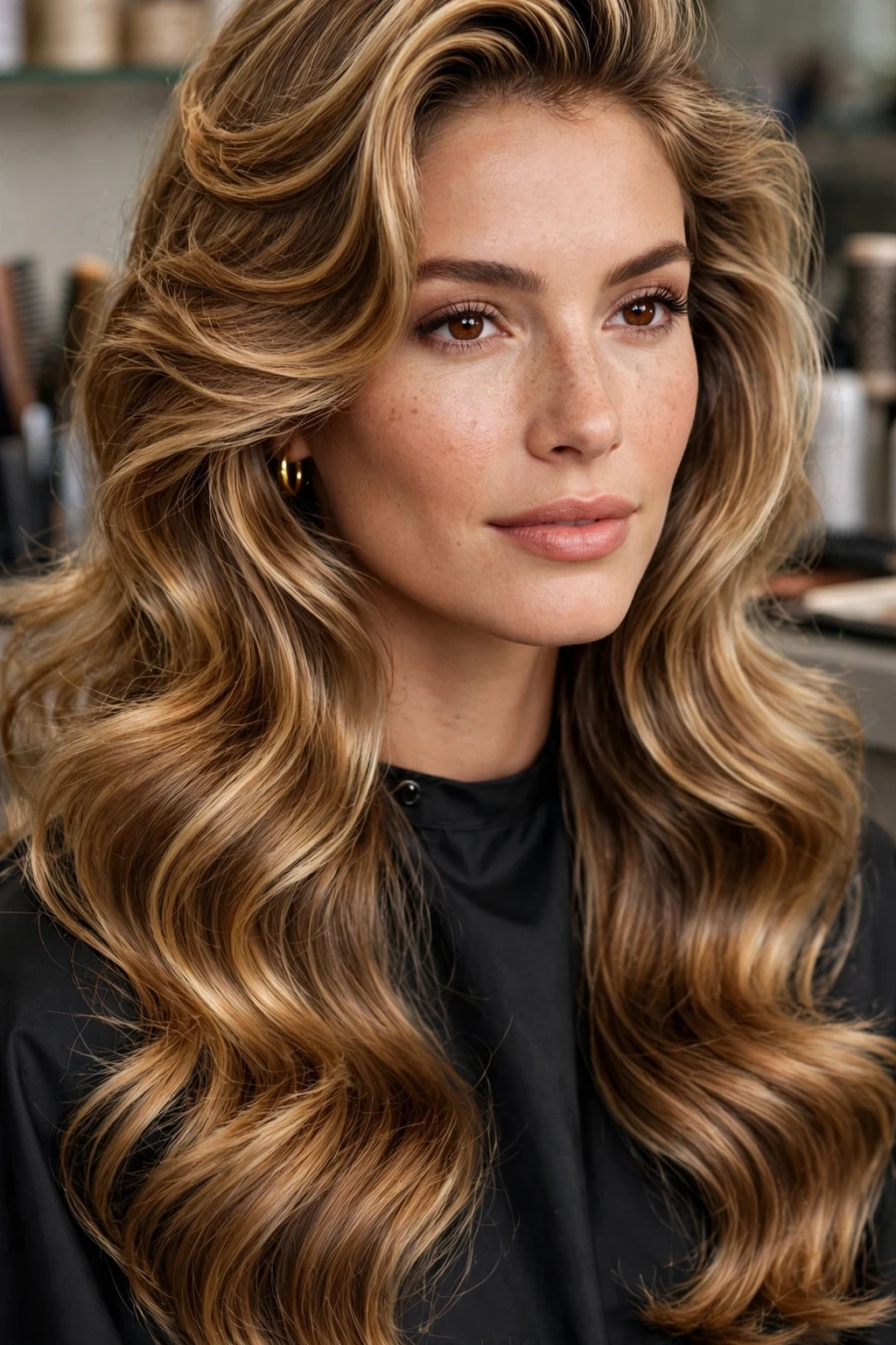 90s Blowout: 15 Chic Ideas to Try 9 7. Long Wavy Blowout with Highlights