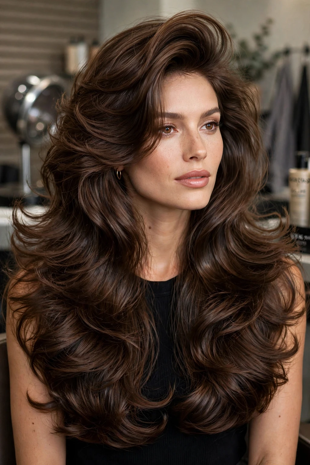 90s Blowout: 15 Chic Ideas to Try 16 14. Long Layered Blowout