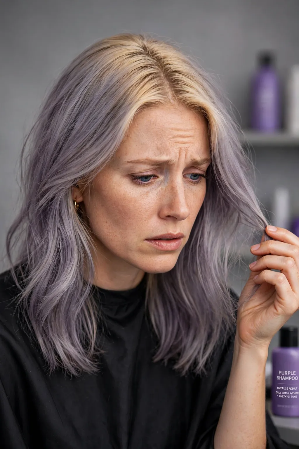 Worst Celebrity Hairstyles: 50 Looks to Avoid 23 21. The Purple Shampoo Overdose